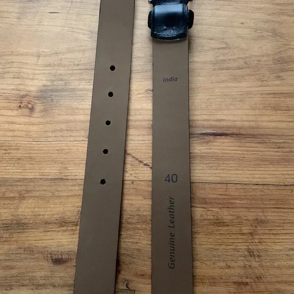 Joseph Abboud genuine leather belt - black size 40 - Picture 3 of 5